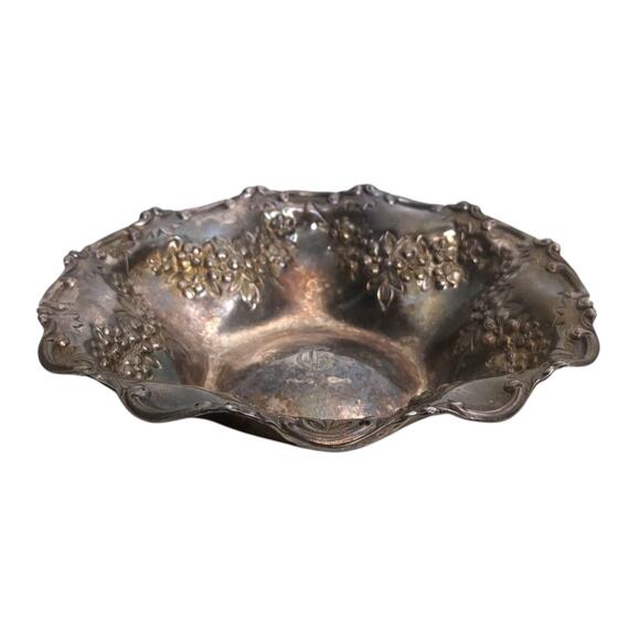 Mappin & Webb Prince's Plate Small Round Grapes Trinket Dish London Sheffield - Picture 4 of 11